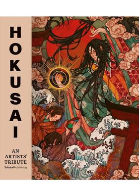 【预售】浮世绘匠的当代回响：北斋漫画十四重奏 Hokusai英文进口原版艺术插画原画设定集 外文图书3dtotal Publishing