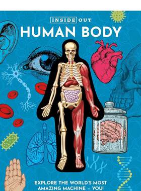 【现货】【里里外外】人体（新版）【Inside Out】Human Body英文进口原版儿童绘本图书Luann Columbo百科