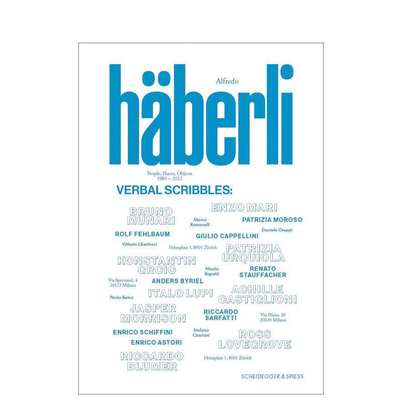 【预售】阿尔弗雷多·哈伯利——言语涂鸦 Alfredo Haberli – Verbal Scribbles 英文进口原版设计图书外文