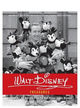 【预售】华特·迪士尼珍宝   迪士尼家族博物馆艺术品与文物 Walt Disney Treasures 英文进口原版图书Jen Newens外文正版