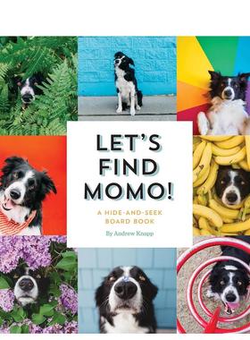 【现货】寻找莫莫：捉迷藏板书 Lets Find Momo: A Hide-And-Seek Board Book 原版英文青少年读物