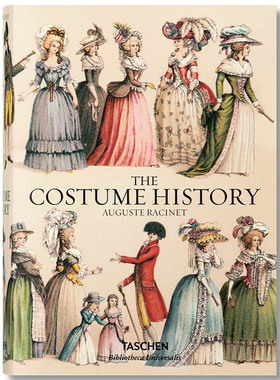 【现货】 TASCHENRacinet: The Costume History: BU (Bibliotheca Universalis) 礼服服装历史集 古典宫廷服装设计史 英文图书