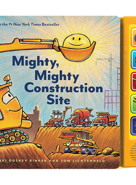 【现货】Mighty, Mighty Construction Site 英文原版图书籍儿童按钮发声书 强大的,强大的建筑工地 Sherri Duskey Rinker（绝版）