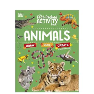 Activity 9岁 充满事实 儿童趣味图书DK6 Animals英文进口原版 Book Packed Fact 活动书：动物The 预售