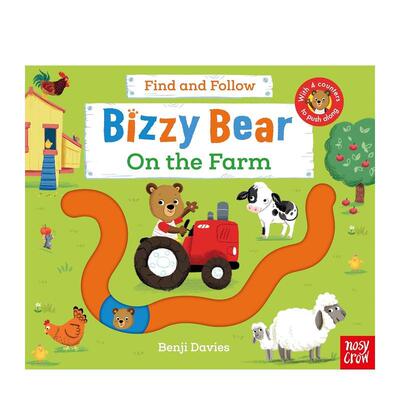 【预售】【小熊很忙】农场 手指滑滑乐机关书 Bizzy Bear: Find And Follow Farm英文进口原版儿童趣味图书Benji Davies