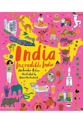 【预售】【环球冒险】不可思议的印度 【Adventures Around the World Book】India 英文进口原版儿童绘本图书 人文地理科普Walke