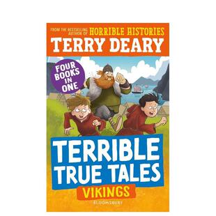 【预售】维京人Vikings【Terrible True Tales糟糕又真实的故事】英文进口原版儿童桥梁书 历史科普初章书 可怕的历史作者Terry D