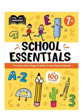 【预售】作业辅导：7岁以上（学校要点）Help With Homework: Age 7+ School Essentials英文进口原版儿童图书3-6岁自然拼读Autum