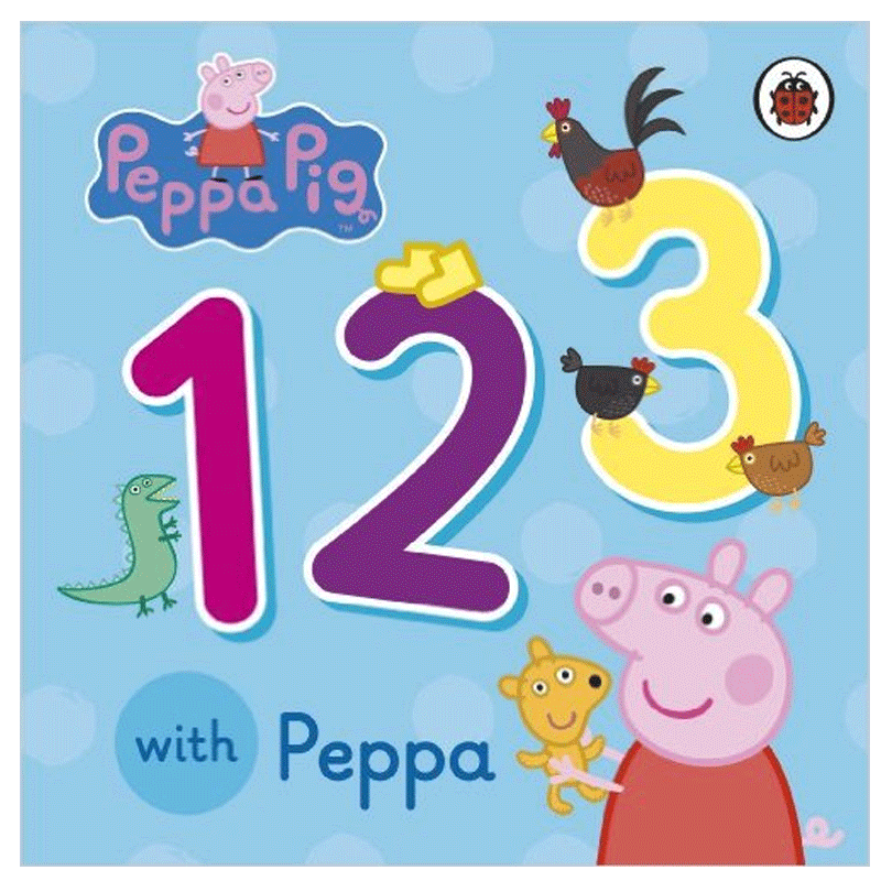 【预售】peppapig英文版绘本小猪佩奇123withPeppa粉红猪小妹123英文儿童绘本