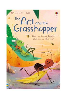【预售】蚂蚁和蚱蜢The Ant and the Grasshopper英文进口原版儿童图书3-6岁分阶读物Davidson  Susanna