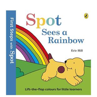【预售】小波看见了彩虹 First Steps with Spot: Spot Sees a Rainbow【小波启蒙】英文进口原版儿童启蒙图书Hill  Eric