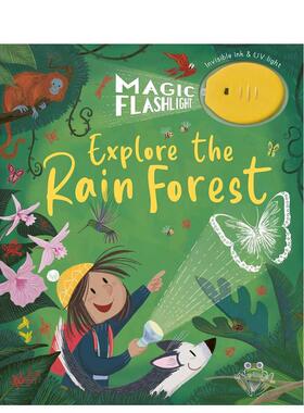 【预售】魔法手电筒：探索雨林Magic Flashlight: Explore the Rain Forest 英文进口原版儿童绘本图书 3-6岁 Tiger Tales 动物生