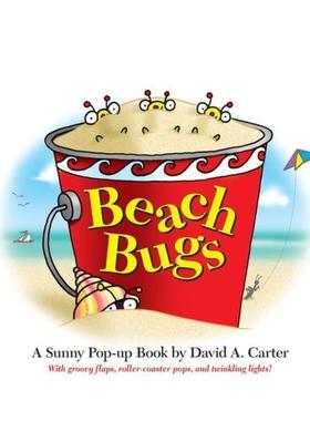 【现货】【立体书】飞虫的海滩BEACH BUGS【Pop-Up】英文进口原版儿童图书3-6岁立体书CARTER  DAVID A.