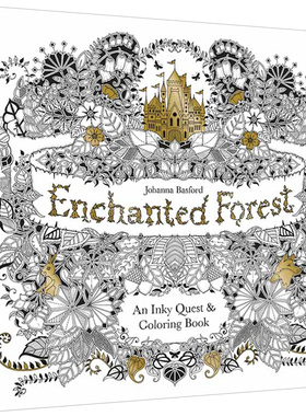 【现货】英文版 Enchanted Forest 魔法森林涂色书 英文原版图书籍进口正版