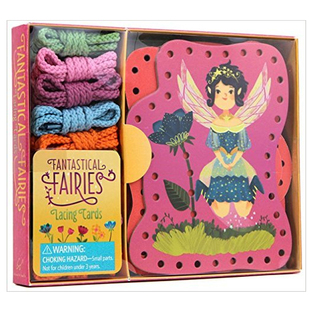 【现货】【Lacing Cards】Fantastical Fairies，【编织卡片】奇幻精灵 英文进口原版儿童趣味图书Chronicle Books
