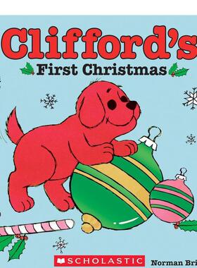 【现货】CLIFFORD\SFIRSTCHRISTMAS【大红狗克利弗德】圣诞节英文儿童书适合0-3岁 圣诞节礼物 英文原版图书籍进口正版