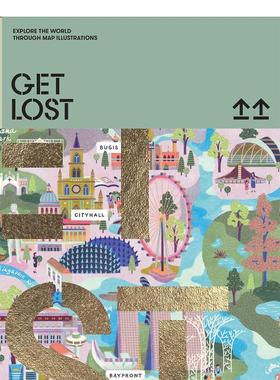 【预售】GET LOST! : Explore the World in Map Illustrations，迷路： 正版 Victionary 插画/原画/设定集 victionary