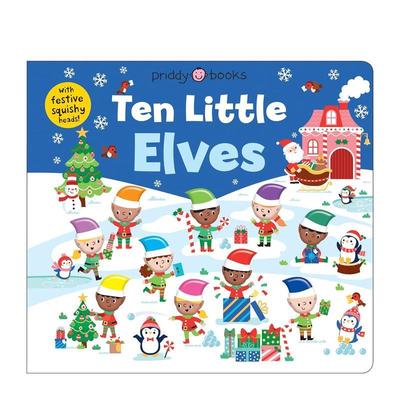 【预售】十个小精灵（软萌认知书） Ten Little Elves (Little Squishies)英文进口原版儿童绘本图书Priddy Books