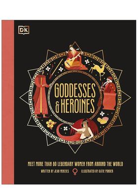 【预售】【上古神话】女神与英雄【Ancient Myths】Goddesses and Heroines英文进口原版儿童故事绘本图书Jean Menzies