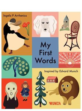 【现货】蒙克灵感：启蒙词汇  概念启蒙美育绘本My First Words【Inspired by Edvard Munch】英文进口原版儿童图书3-6岁艺术启蒙