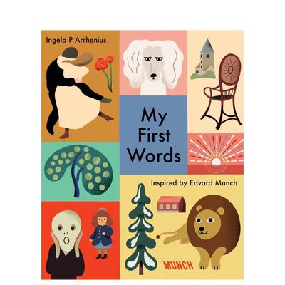 【现货】蒙克灵感：启蒙词汇  概念启蒙美育绘本My First Words【Inspired by Edvard Munch】英文进口原版儿童图书3-6岁艺术启蒙