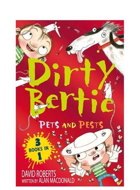 【预售】脏男孩波迪：宠物和害虫 3册套装【Dirty Bertie】Pets and Pests英文进口原版章节书儿童图书籍6-9岁Alan MacDonald  Da