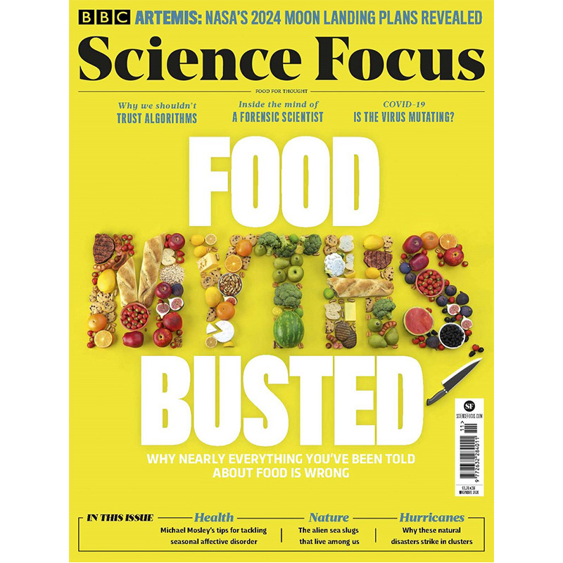 【现货】SCIENCE FOCUS(科學聚焦)(UK) 2020年12期 NO.356 11月刊  打破食品神话 BBC科学聚焦焦点科普 杂志期刊 原版 进口正版