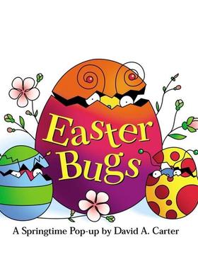 【现货】【立体书】飞虫的复活节EASTER BUGS【Pop-Up】英文进口原版儿童图书立体书CARTER  DAVID A.