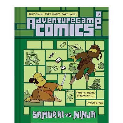 【预售】冒险游戏漫画：武士与忍者 纸上密室逃脱 Adventuregame Comics: Samurai vs. Ninja 英文进口外文原版儿童漫画