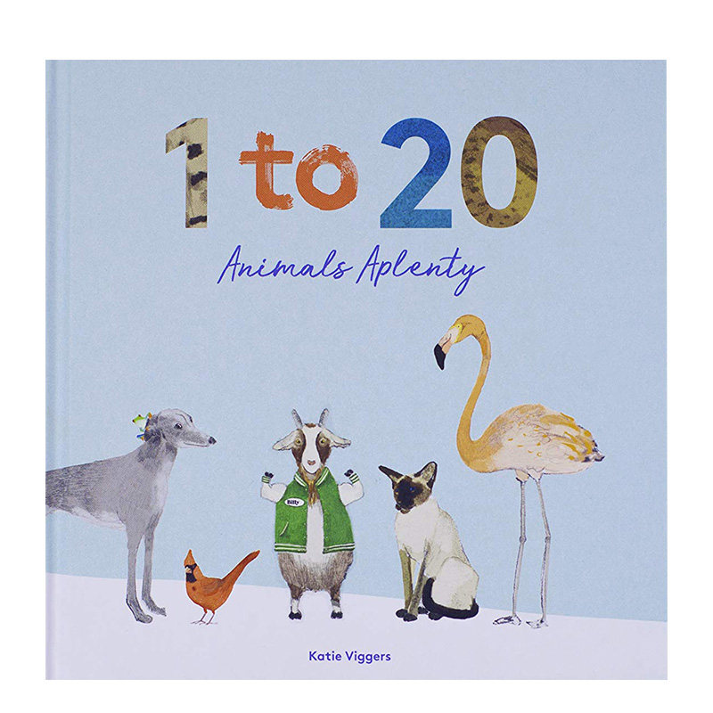 【现货】1 to 20 Animals Aplenty 插画家Katie Viggers 动物一到十