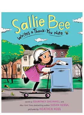 【现货】莎莉·比的感谢信Sallie Bee Writes a Thank-You Note英文进口原版儿童绘本图书3-6岁Verde  Susan人际关系