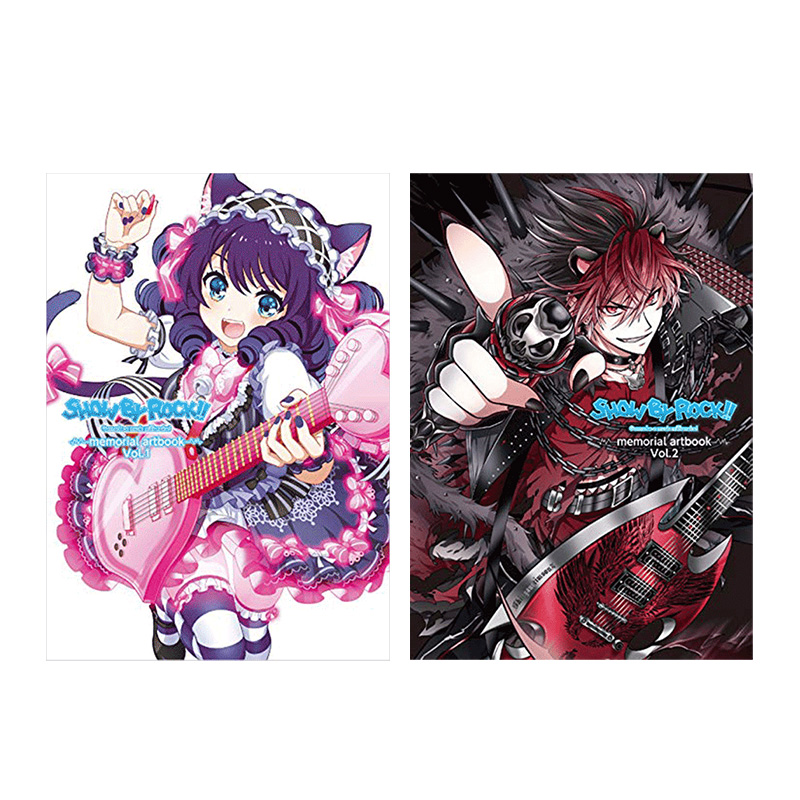 【现货】摇滚都市纪念画集1-2 SHOW BY ROCK! memorial artbook 游戏资料设定集 日文原版图书籍正版 Sanrio三丽鸥 日本原装进口