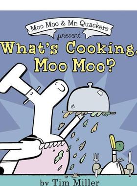 【现货】现货at’s Cooking, Moo Moo?，在做什么，哞，哞? 英文原版图书籍进口正版 Miller 儿童绘本-人际关系