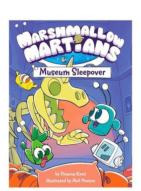 【预售】棉花糖火星人：博物馆过夜：（图画小说）Marshmallow Martians: Museum Sleepover: (A Graphic Novel)英文进口原版儿童