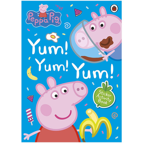 【预售】 PeppaPig:Yum!Yum!Yum!小猪佩奇:真好吃！贴纸书 儿童绘本卡通阅读 英文原版图书籍正版