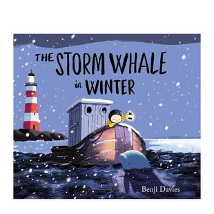 Whale 预售 暴风鲸 The 儿童绘本图书3 Davies Winter英文进口原版 英国获奖插画师Benji 冬日里 Storm