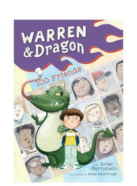 【现货】沃伦和龙100朋友WARREN & DRAGON 100 FRIENDS PB英文进口原版章节书儿童图书籍3-6岁BERNSTEIN  ARIEL