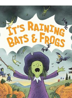 【现货】下蝙蝠和青蛙啦 It's Raining Bats & Frogs 英文进口原版儿童绘本Rebecca Colby外文正版书籍
