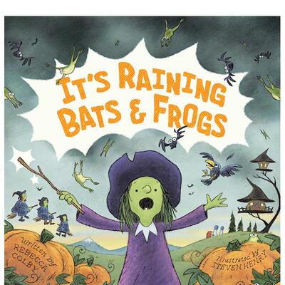 【现货】下蝙蝠和青蛙啦 It's Raining Bats & Frogs 英文进口原版儿童绘本Rebecca Colby外文正版书籍