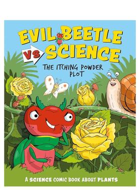 【现货】邪恶甲虫大战科学：发痒粉阴谋 Evil Beetle Versus Science: The Itching Powder Plot 英文进口原版儿童漫画图书Paul M