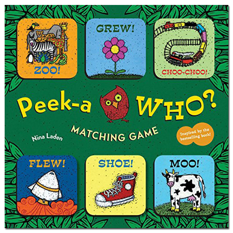 【现货】【Matching Game】Peek-a Who?对号入座游戏:猜猜我是谁?系列书儿童玩具书游戏洞洞书纸板书英文原版 Nina ...