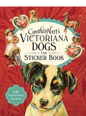【现货】辛西娅哈特的维多利亚风小狗  维多利亚风贴纸书 Cynthia Hart's Victoriana Dogs 英文进口原版贴纸书Cynthia Hart