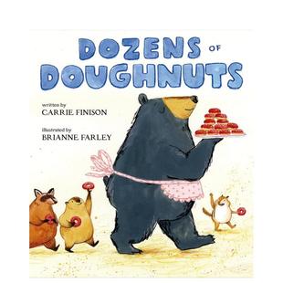 6岁 Farley 甜甜圈无限供应Dozens Brianne Finison 人际关系Carrie 儿童绘本图书3 Doughnuts英文进口原版 预售