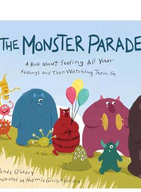【预售】怪兽大游行The Monster Parade英文进口原版儿童绘本图书3-6岁Wendy O’Leary  Noémie Gionet Landry自我认知情绪管理