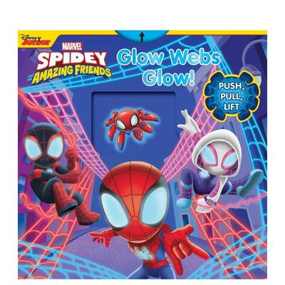 【现货】惊奇蜘蛛侠和他神奇的朋友们 Marvel Spidey and his Amazing Friends: Glow Webs Glow! 英文进口原版儿童绘本图书Grace
