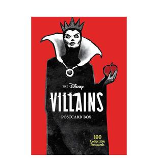 【预售】The Disney Villains Postcard Box : 100 Collectible Postcards迪斯尼恶棍明信片盒:100张可收藏的明信片 进口原版明信