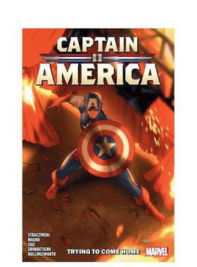 【预售】美国队长 卷2： Captain America by J. Michael Straczynski vol. 2: trying to come home  英文漫画 外文进口原版图书