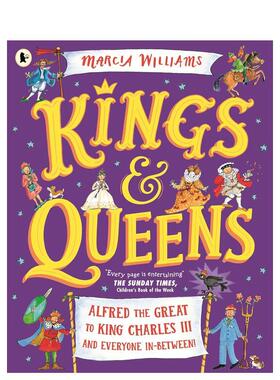 【预售】国王和王后Kings and Queens【获奖作者兼插画师Marcia Williams】英文儿童图书籍进口原版Walker Books UK6-9岁