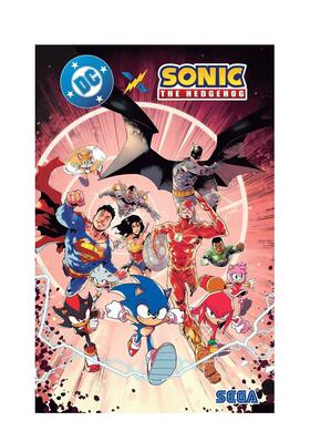 【预售】DC × 刺猬索尼克 DC X SONIC THE HEDGEHOG英文漫画进口原版图书外文正版Ian Flynn  Adam Bryce Thomas