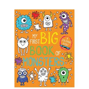 涂色启蒙书：怪兽My 6岁 Books3 Coloring 现货 我 Monsters英文进口原版 Big First Bee Book 儿童趣味图书Little